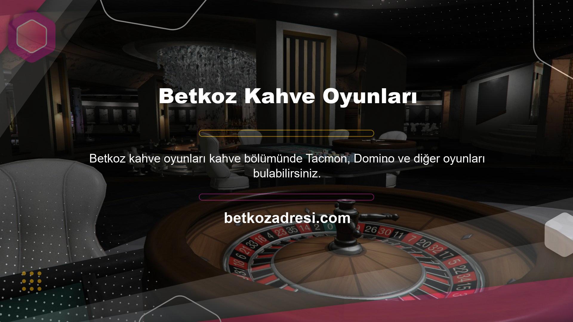 Bir kahvehane oyunları bulabilirsiniz